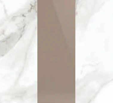A Calacatta oro venato, B Vetro sateno o trasparente bronzo, C Calacatta oro venato