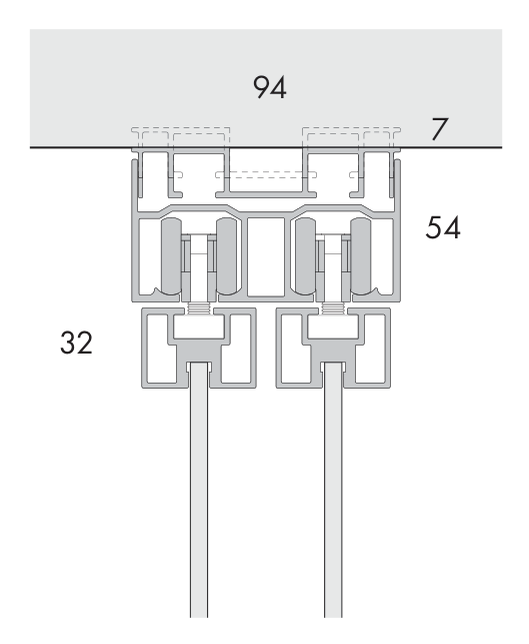 A soffitto, Anta doppia