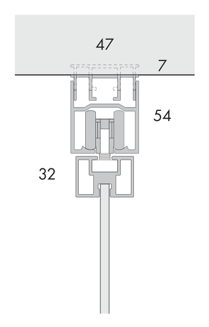 A soffitto, Anta singola